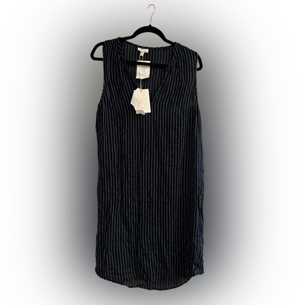 Soft Joie blue, black & white strip dress NWT never worn size L